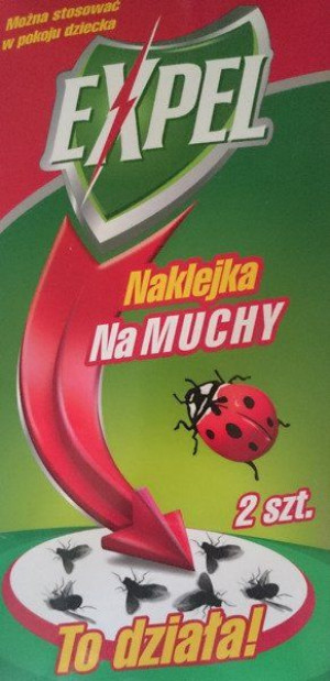 Naklejka na muchy 2szt  dekoracyjna - EXPEL