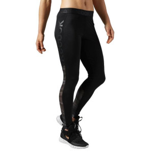Spodnie Reebok Workout Show Mesh Logo damskie legginsy getry sportowe termo