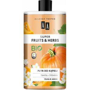 AA SUPER FRUITS&HERBS płyn do kąpieli dynia&jaśmin
