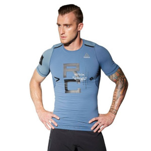 Koszulka Reebok Combat SS Rash Guard męska kompresyjna sportowa termoaktywn