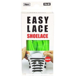 Silikonowe Sznurowadła Zielone Easy Lace 20 Sztuk