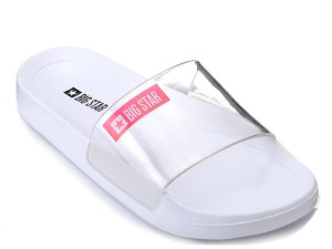 Białe Klapki Damskie Big Star Dd274a259 Z Logo