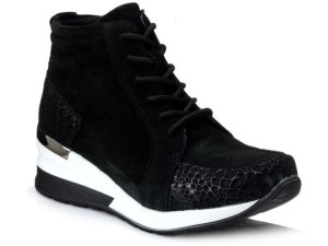 Buty damskie na koturnie skórzane Filippo 1504