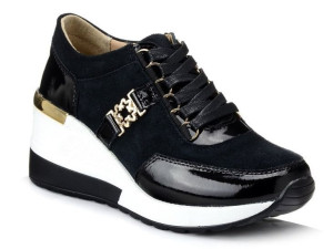 Sneakersy damskie na koturnie S.BARSKI 94865