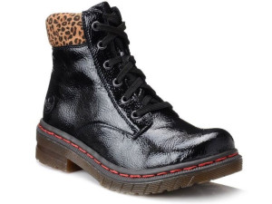 Glany Botki Damskie 76212 Rieker Czarne