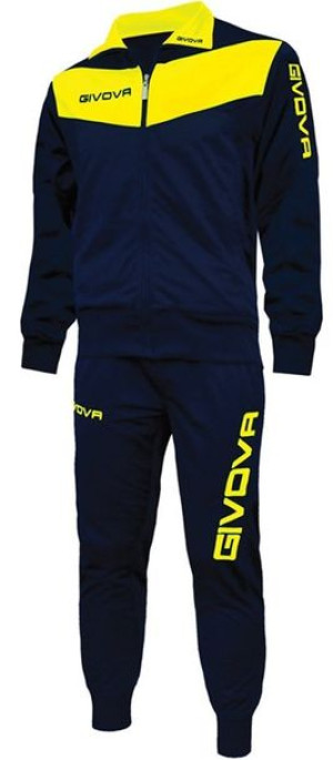 Dres treningowy bluza + spodnie Givova Visa granatowo-żółty