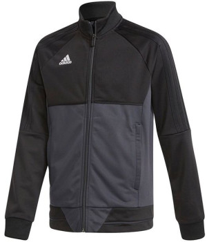 Bluza dla dzieci adidas Tiro 17 Polyester Jacket Junior czarno-szara AY2876