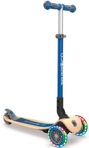 Hulajnoga 3-kołowa Globber Primo Foldable Wood Lights 436-100 navy blue