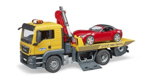 Bruder 03750 Man pomoc drogowa z roadsterem NOWOŚĆ
