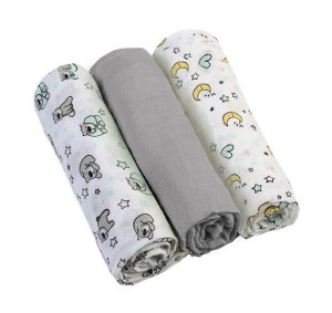 BabyOno 348/01 Pieluszki pieluchy muślinowe 3szt
