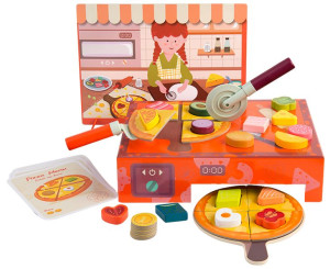 TOP BRIGHT Drewniany Zestaw Pizza Box Menu