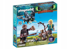 Playmobil 70040 Czkawka i Astrid z małym smokiem