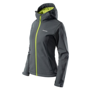 Damska kurtka softshell Hi-Tec Lady Caria II szaro-limonkowa rozmiar S