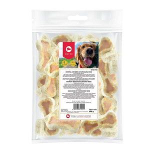KOSTKI MACED Z MIĘSEM KURCZAKA Skóra Wołowa 500 G