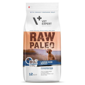 VetExpert RAW PALEO ADULT LARGE SIZE 12kg TURKEY - Sucha Karma z indykiem d
