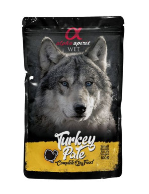 Alpha Spirit Turkey Pate Pasztet z Indyka 100g Saszetka  - Karma Mokra dla