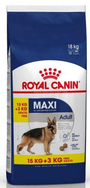 Royal Canin Maxi Adult 15kg+3kg GRATIS