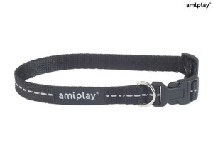 amiplay Obroża regulowana Reflective S Czarny