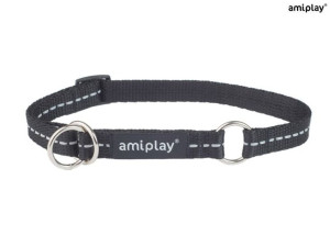amiplay Obroża półzaciskowa Reflective Czarny
