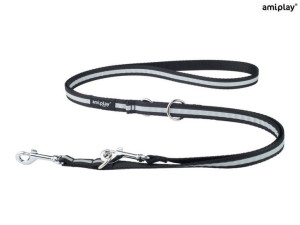 amiplay Smycz regulowana 6 in 1 Shine S Czarny