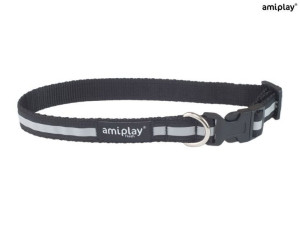 amiplay Obroża regulowana Shine S Czarny