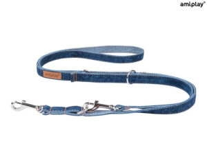 amiplay Smycz regulowana 6 in 1 Denim L Granatowy
