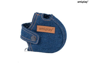 amiplay Obudowa na smycz automatyczną Denim M Granatowy