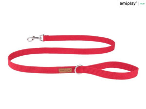 amiplay Smycz Cotton L Czerwony