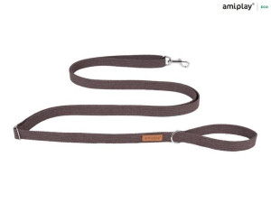 amiplay Smycz regulowana Easy Fix Cotton S Brązowy