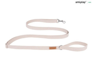 amiplay Smycz regulowana Easy Fix Cotton M Beżowy
