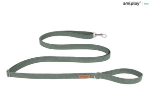 amiplay Smycz regulowana Easy Fix Cotton M Khaki