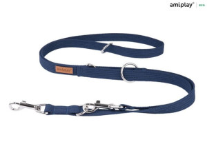 amiplay Smycz regulowana 6 in 1 Cotton L Granatowy