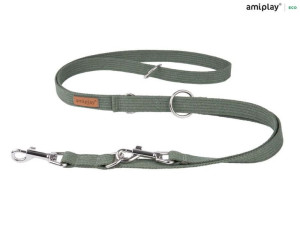 amiplay Smycz regulowana 6 in 1 Cotton L Khaki