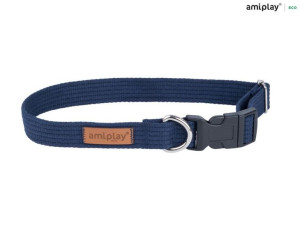 amiplay Obroża regulowana Cotton S Granatowy