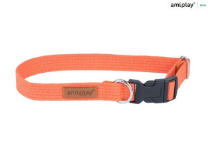 amiplay Obroża regulowana Cotton L Pomarańczowy