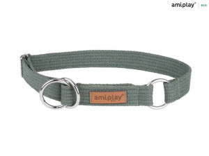 amiplay Obroża półzaciskowa Cotton L Khaki