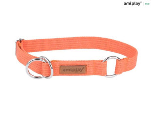 amiplay Obroża półzaciskowa Cotton XXL Pomarańczowy