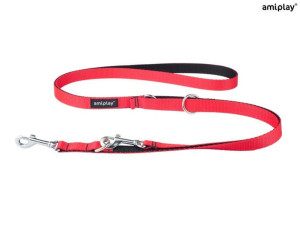 amiplay Smycz regulowana 6 in 1 Twist L Czerwony