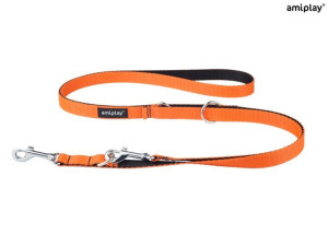 amiplay Smycz regulowana 6 in 1 Twist L Pomarańczowy