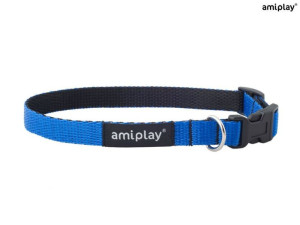 amiplay Obroża regulowana Twist M Niebieski