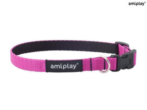 amiplay Obroża regulowana Twist M Różowy