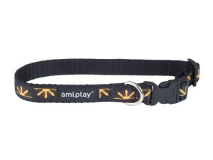 amiplay Obroża regulowana Joy S Żółte kwiaty