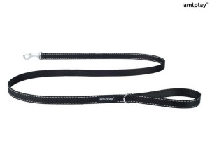 amiplay Smycz Reflective L Czarny