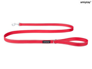 amiplay Smycz Reflective L Czerwony