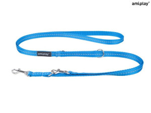 amiplay Smycz regulowana 6 in 1 Reflective S Niebieski