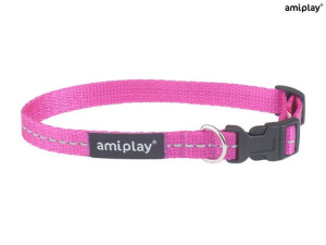 amiplay Obroża regulowana Reflective M Różowy