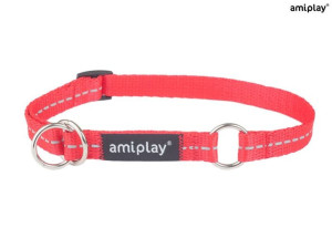 amiplay Obroża półzaciskowa Reflective M Czerwony