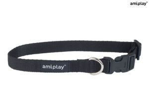 amiplay Obroża regulowana Basic M Czarny