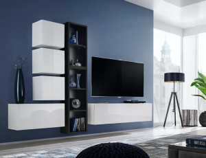 Meblościanka Biały połysk PVC BLIX 11 AM