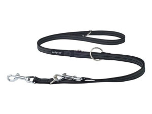 Smycz regulowana 6 in 1 Rubber S-M czarna